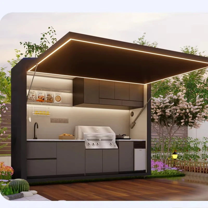 CUSTOM OUTDOOR KITCHEN - Modular Cabinets & Grill Island - Design Deposit