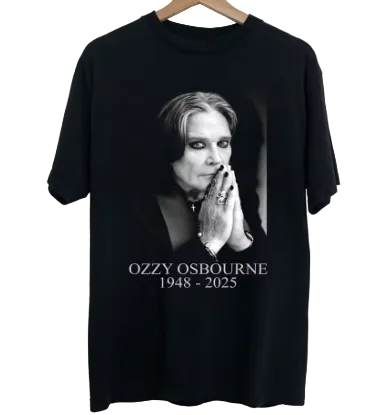 Remembering Ozzy Osbourne 1948-2025 T-Shirt Thank You for Your Memories. Women Men Fans Graphic T-Shirts Cotton Outdoors Tops