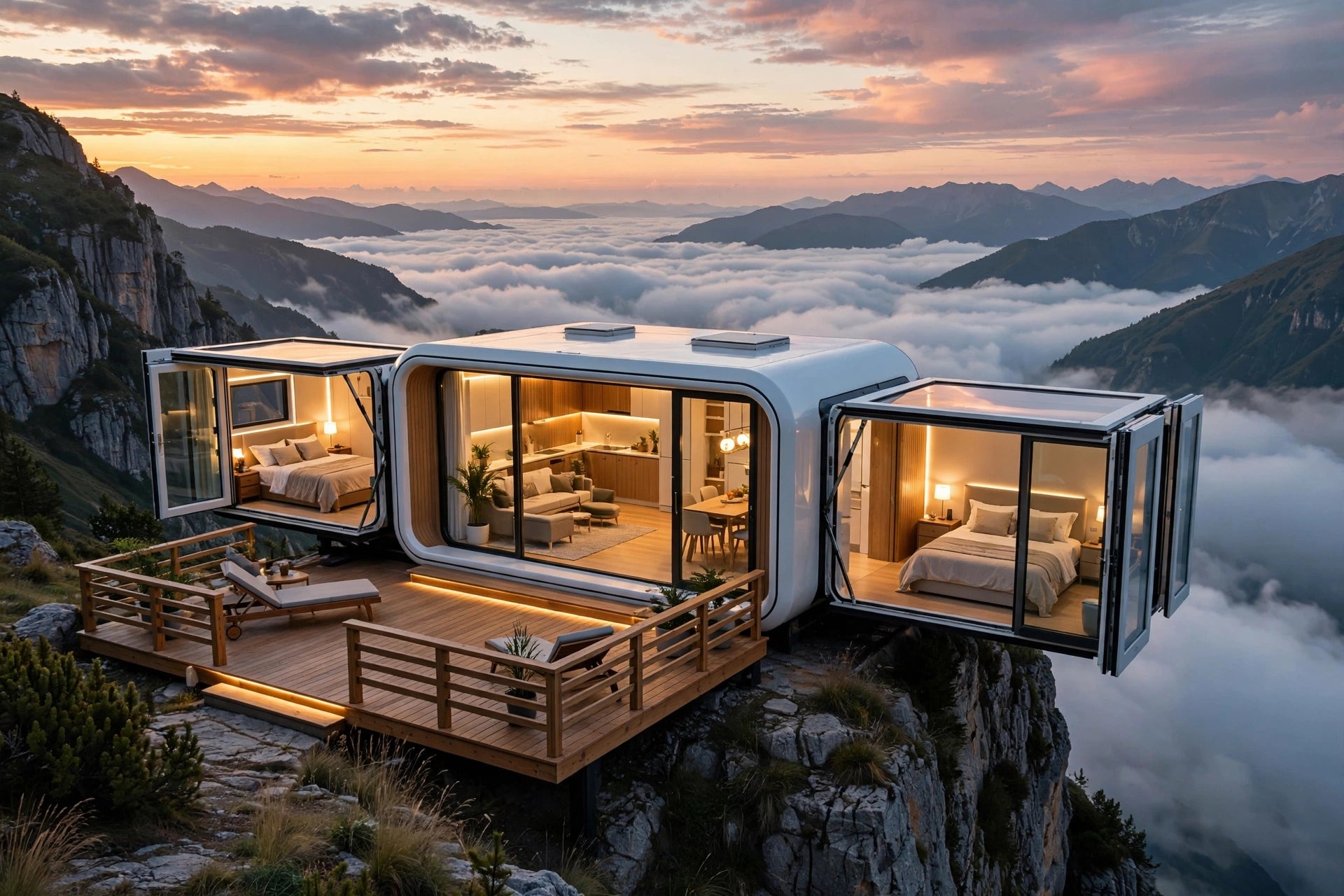 YG Apple Cabin 20FT Expandable Capsule Villa - 2 Bedroom Prefab