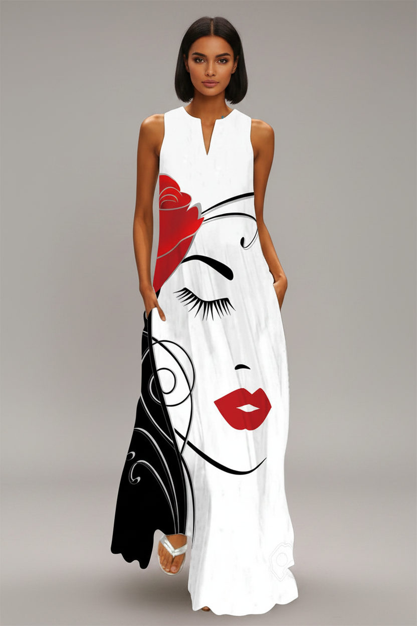 Artistic Print Dress – Full Head Take 2