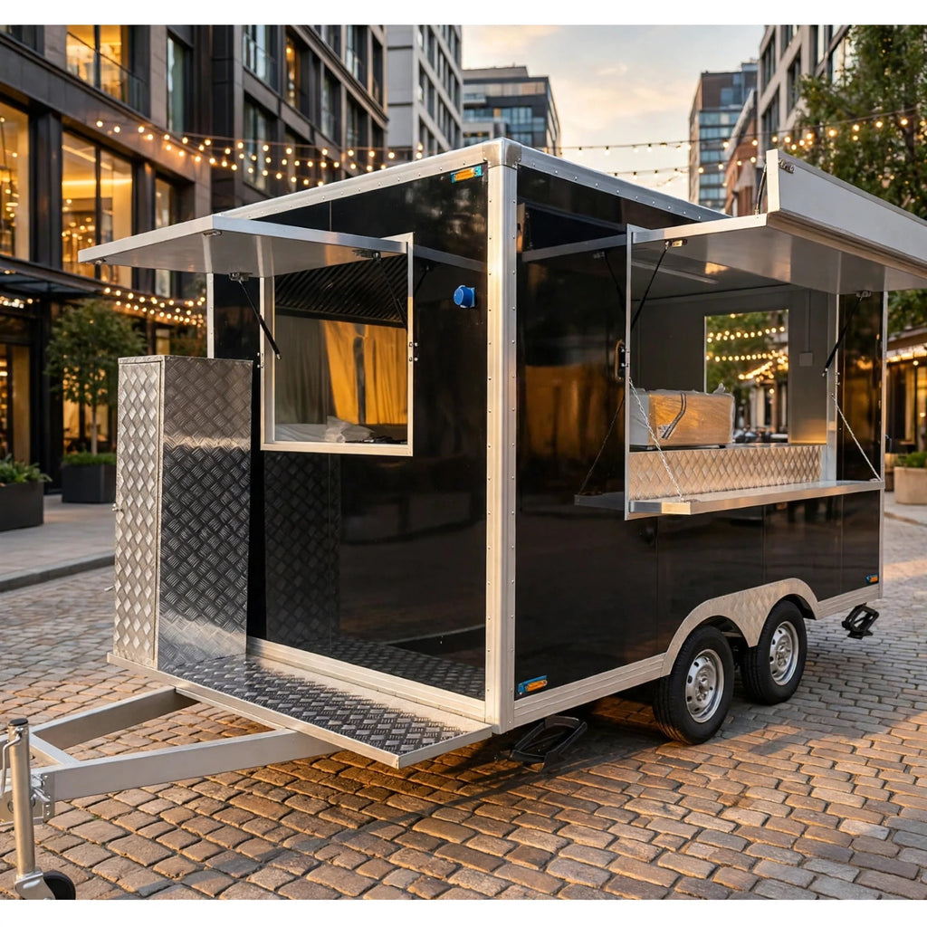 Customized Street Food Trailer – Coffee Van Burgers Fries Ice Cream BBQ