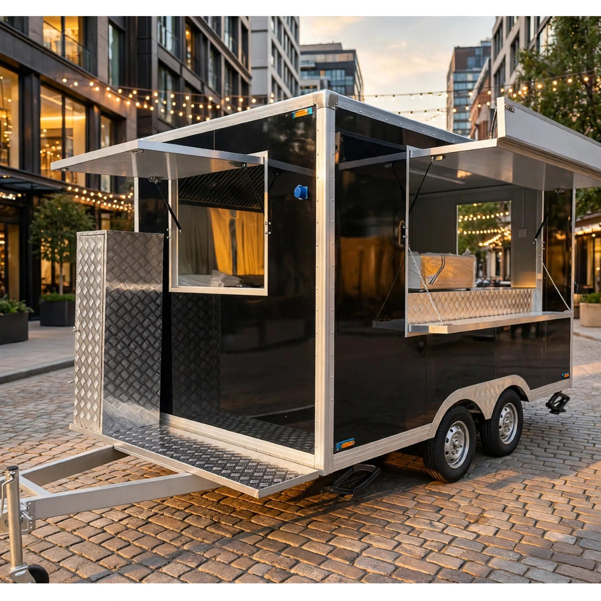 Customized Street Food Trailer – Coffee Van Burgers Fries Ice Cream BBQ