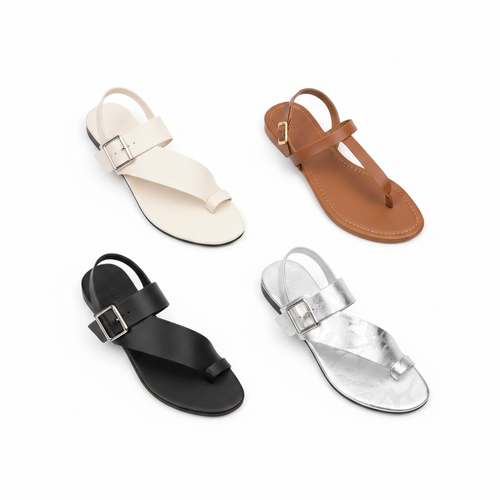 Clip Toe Sandals – białe tło