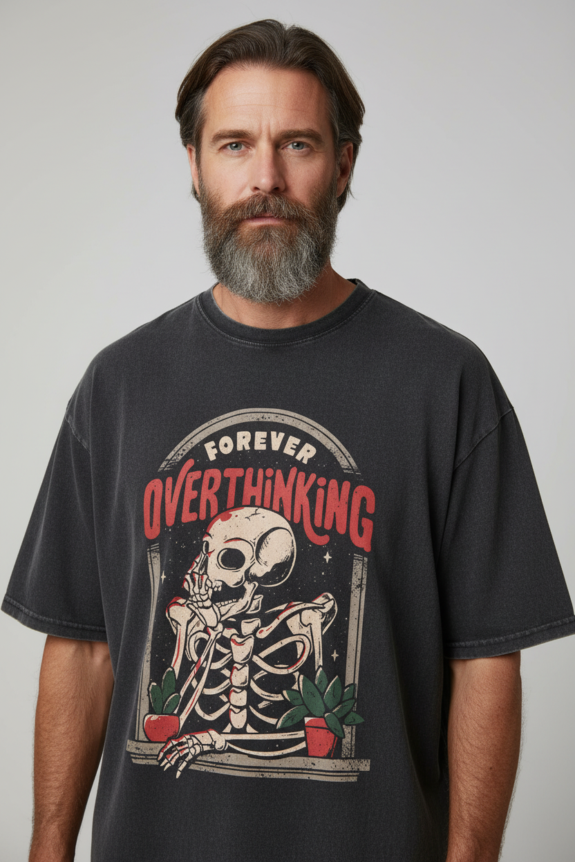 Forever Overthinking Tee – Bearded Man