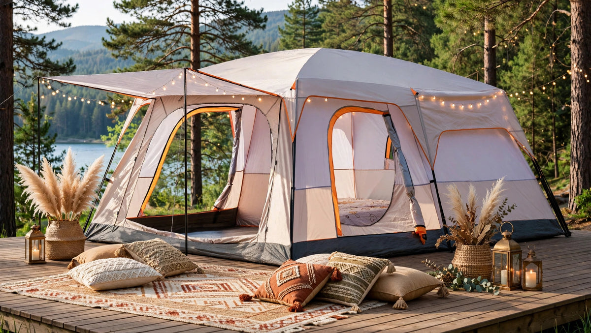 Luxury Family Camping Tent One Bedroom One Living Room Large Waterproof