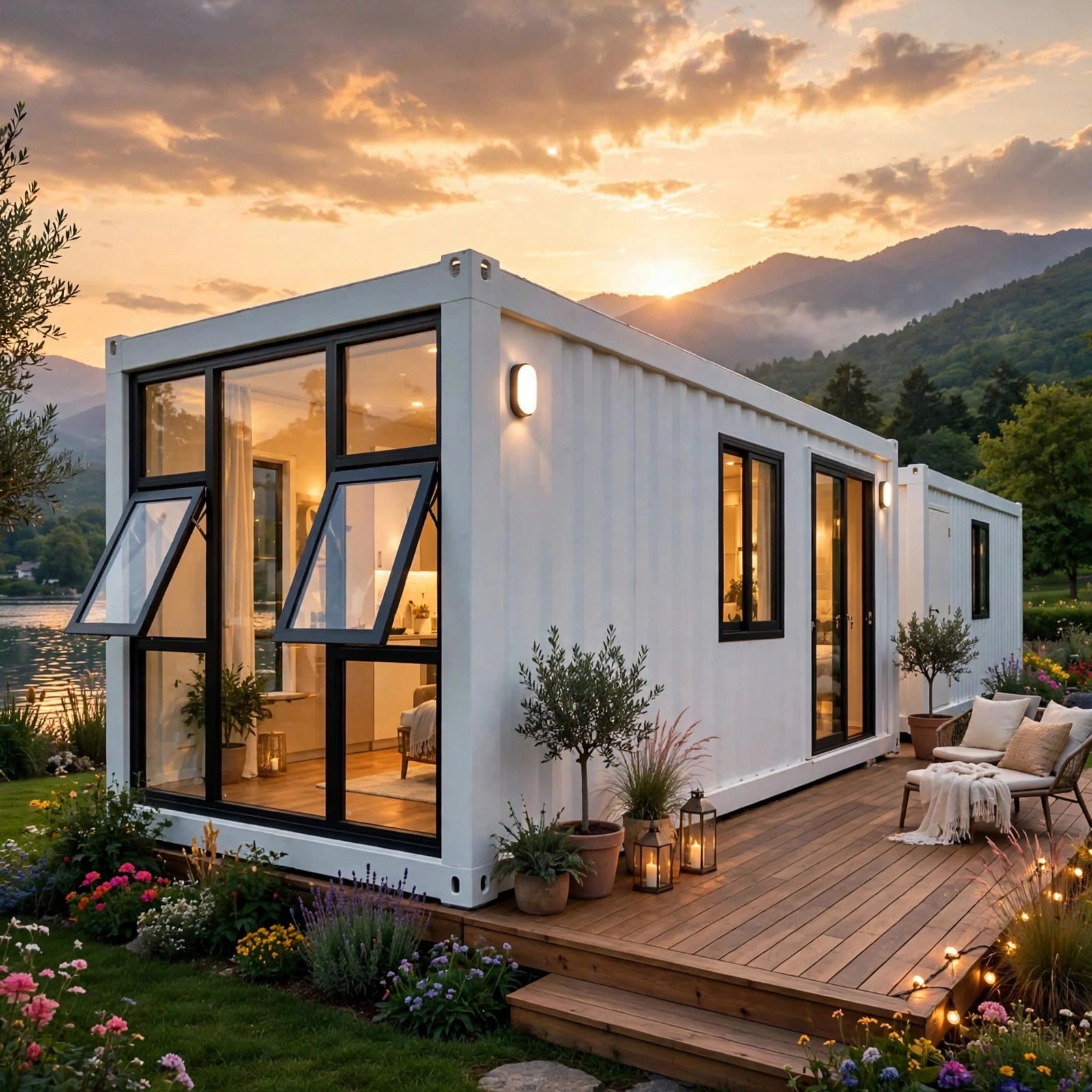 Prefab Sunny Glass House - Assembly Container Frame Easy Handy Room