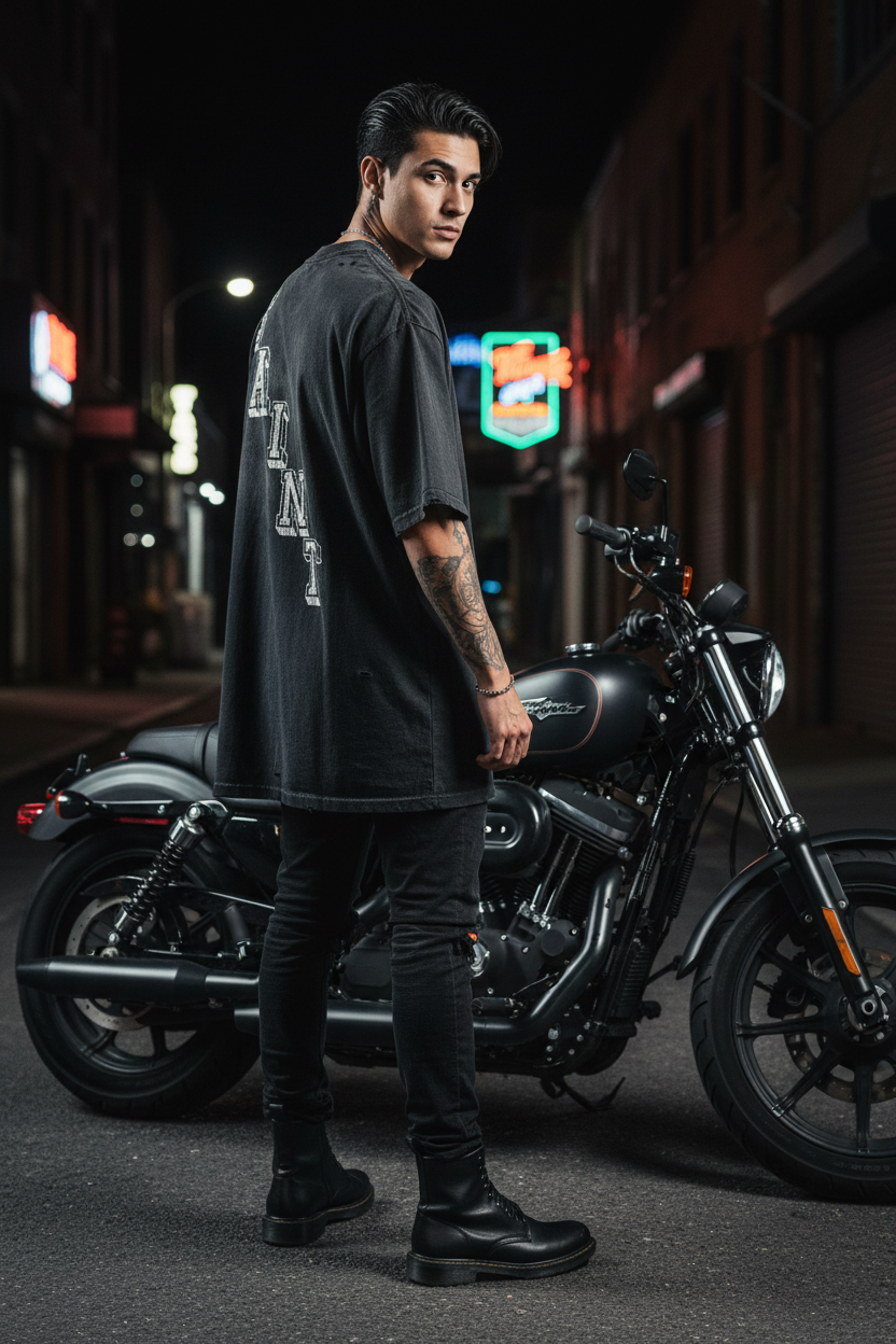 SAINT Tee – Harley Back Length