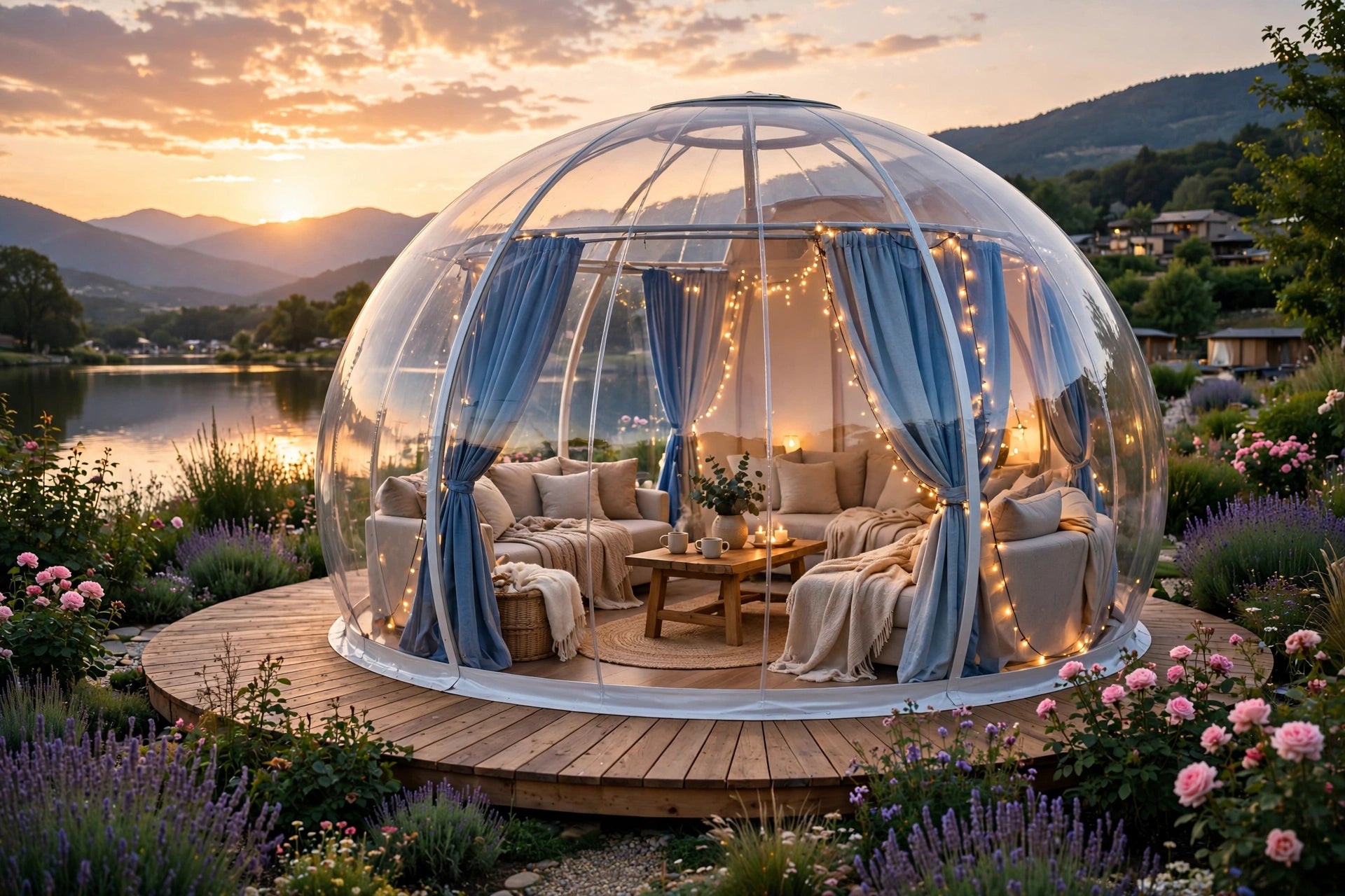Luxury Bubble Dome House - Transparent Polycarbonate Star Hotel